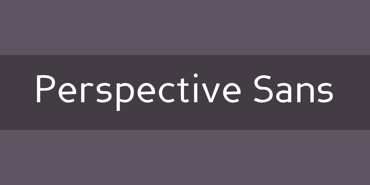 Пример шрифта Perspective Sans Italic